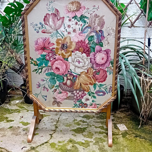 Vintage retro fire screen - vintage/retro,