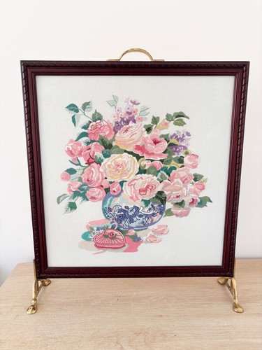 Vintage embroidered tapestry - embroidered,