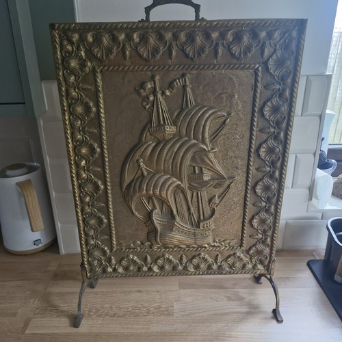 Vintage embossed ship - embossed,