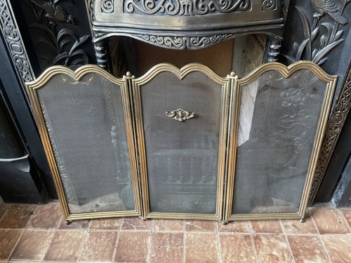 Fabulous 1900s fireguard - 1900s, brass