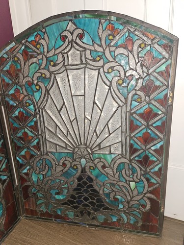 Tiffany style fire screen - tiffany-style,