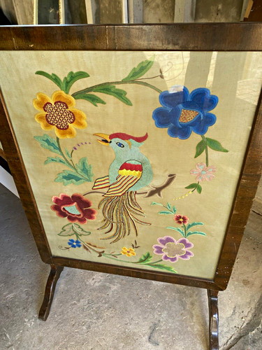 Wood framed fire screen - framed,