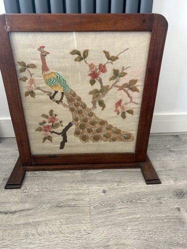 Vintage embroidered peacock - embroidered,