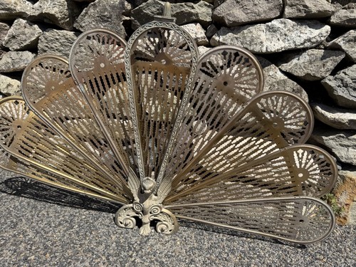 Antique vintage brass peacock - brass,