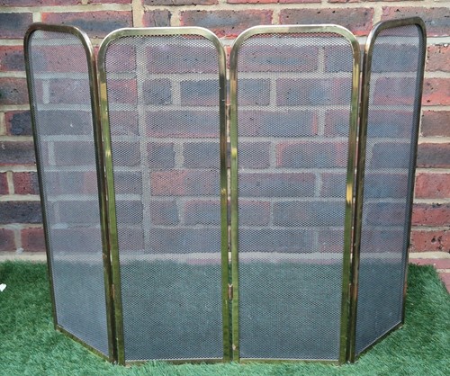 Vintage brass folding fire - vintage,