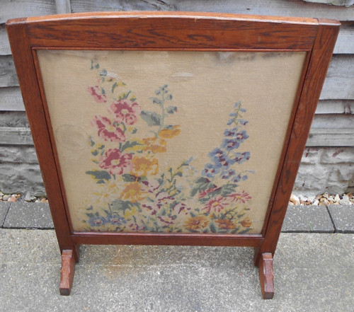Vintage wooden floral fire - vintage,