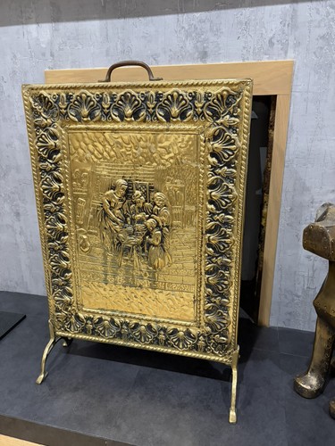 Antique embossed brass - embossed, fire