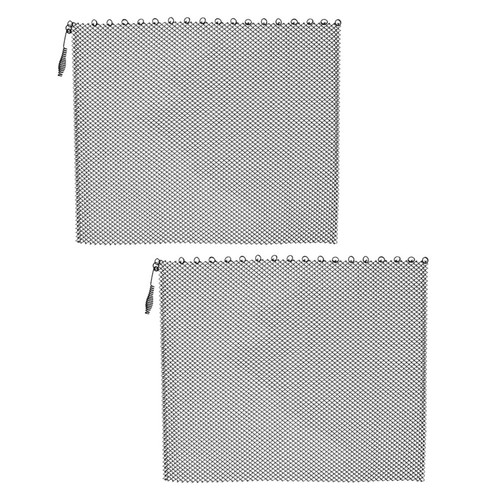2pcs black metal mesh - black,