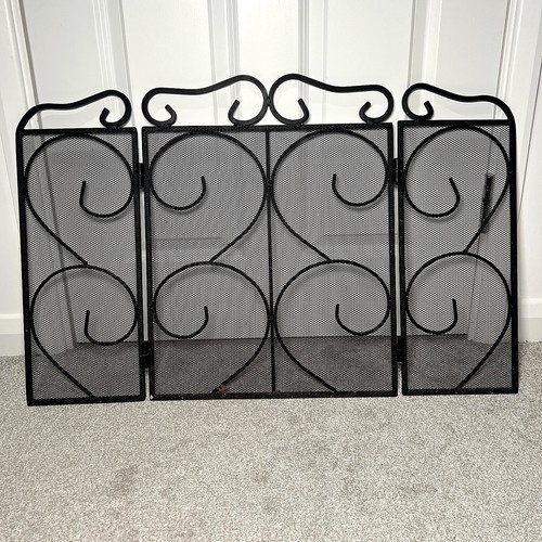 Black metal folding fireplace - black,