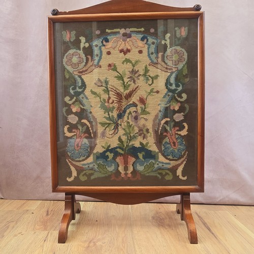 Large tapestry fire screen - large,