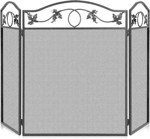 Black steel panel fire - black,