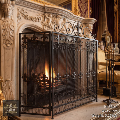 Fire screen folding metal - folding,