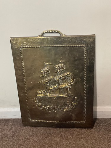 Vintage embossed brass - embossed,