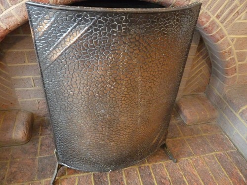 Vintage copper fire screen - copper,