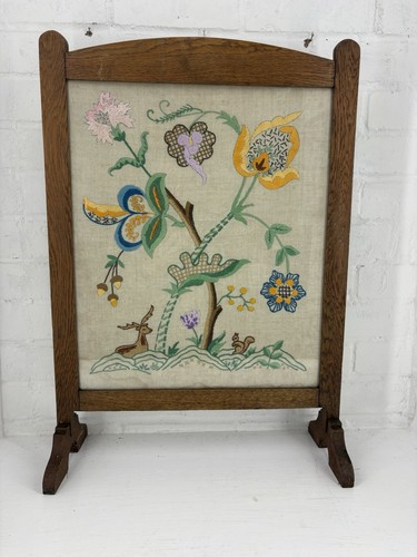 Tapestry fire screen - fire, flowers
