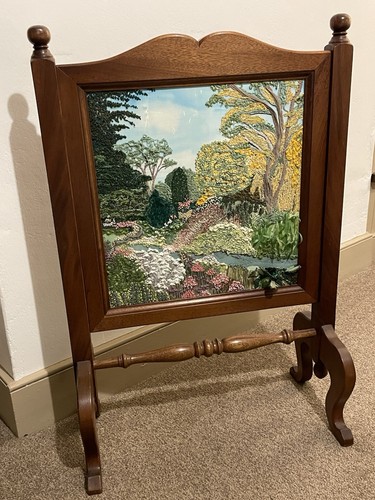 Solid mahogany fire - mahogany, screen
