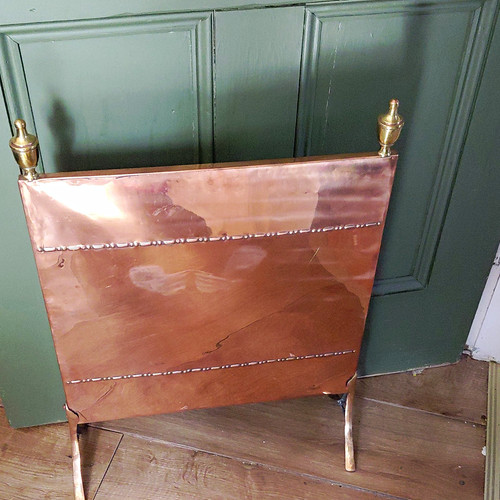 Antique copper fireplace - antique,