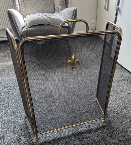 Vintage fire guard - guard, folding
