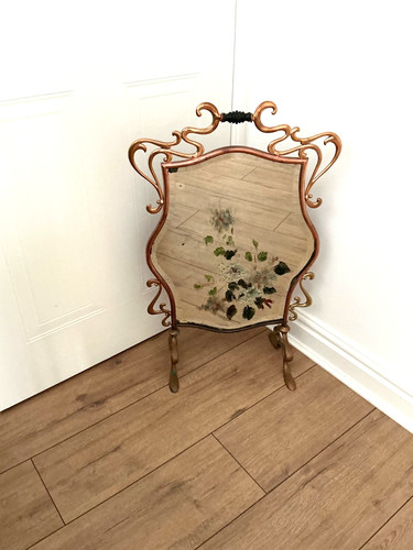 Vintage mirrored regency fire - vintage,