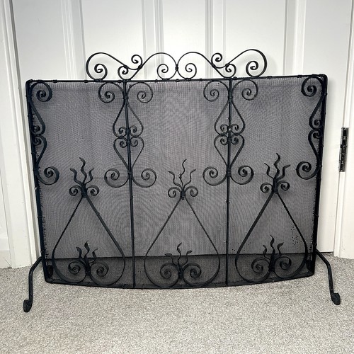 Vintage wrought iron fire - wrought,