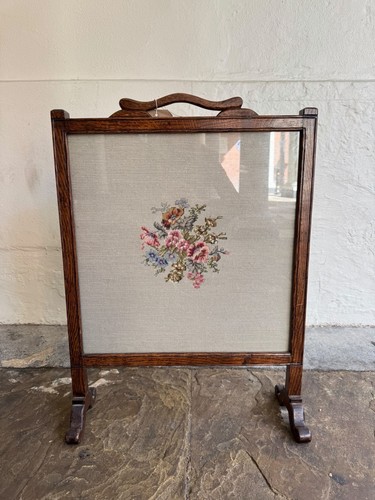 Vintage wooden fire screen - wooden,
