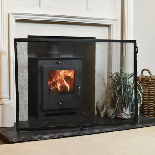 Large black flat fire - black,