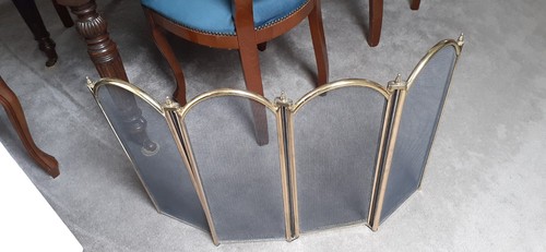 Vintage brass folding fire - vintage,