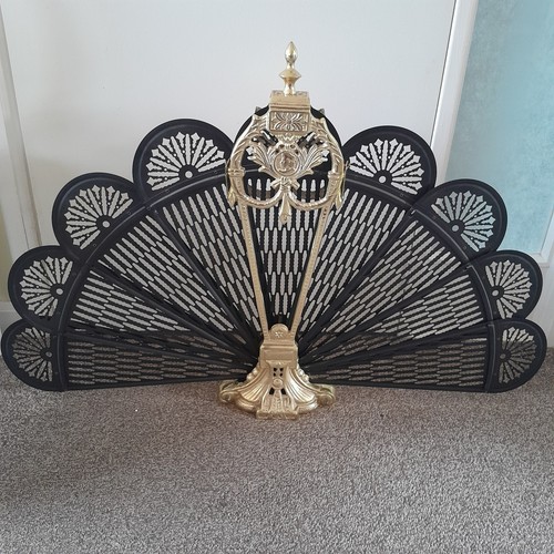 Vintage brass peacock - brass, folding