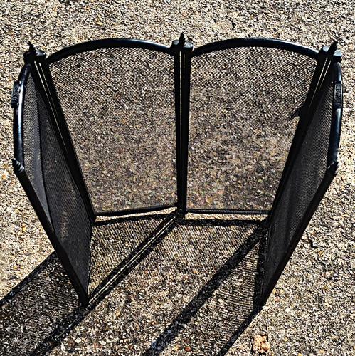 Black metal mesh - black,