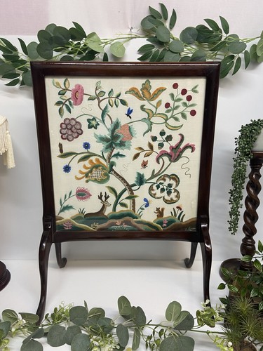 Embroidered fire screen - fire,