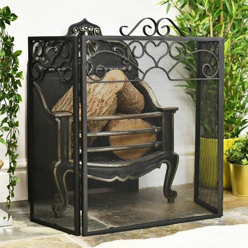 Black ornate scroll three fold - scroll,