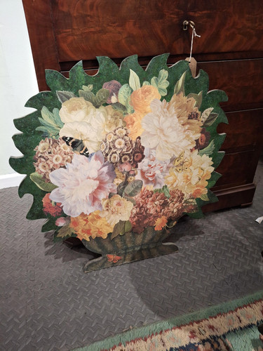 Floral painted fire - painted, screen